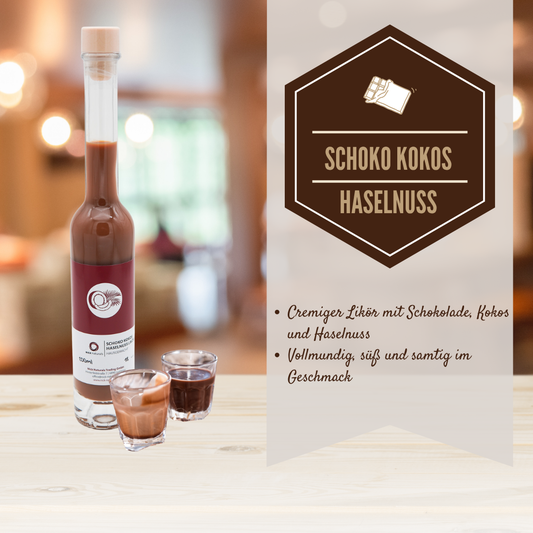 Schoko-Kokos-Haselnuss Likör